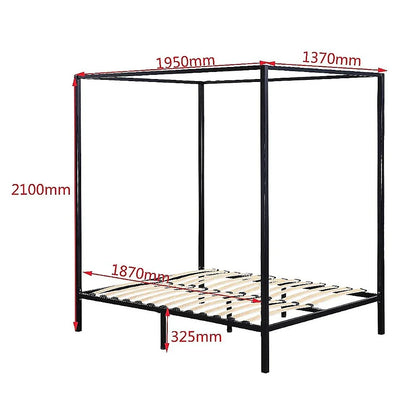 4 Four Poster Double Bed Frame - Mekamart Australia