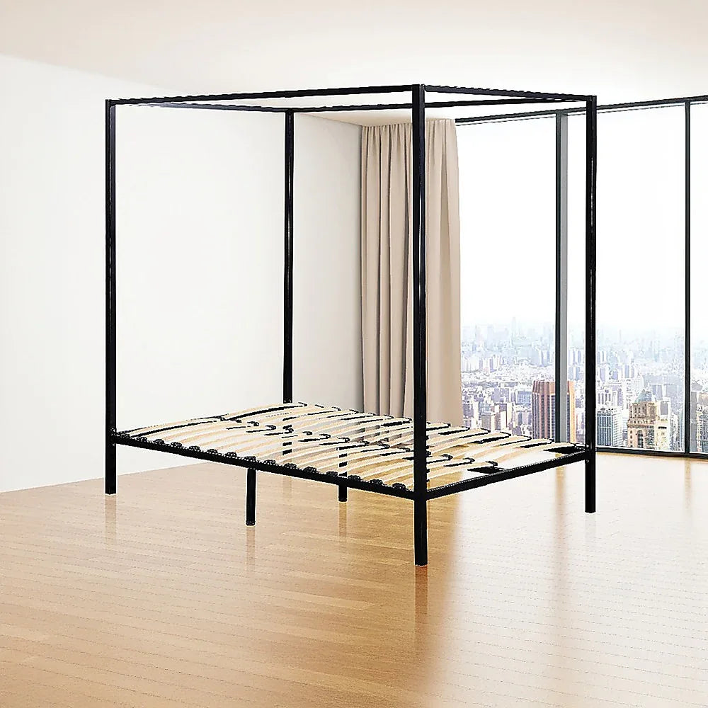 4 Four Poster Queen Bed Frame - Mekamart Australia