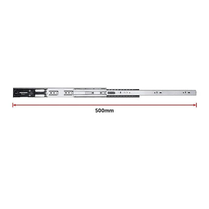 10 Pairs of 500mm Soft Close Full Extension Ball Bearing Drawer Runner - Mekamart Australia