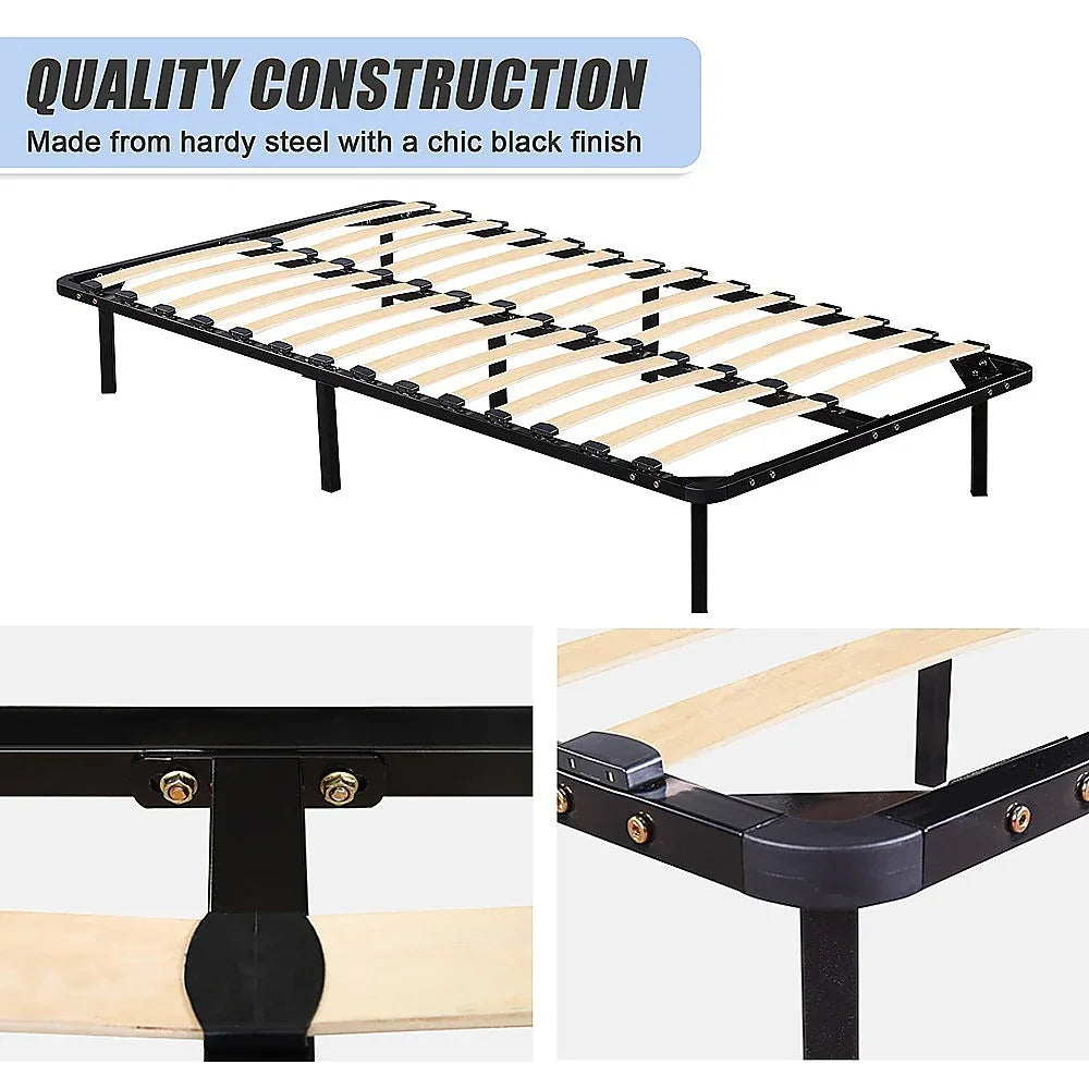 King Single Metal Bed Frame - Bedroom Furniture - Mekamart Australia
