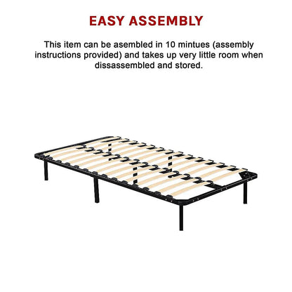 King Single Metal Bed Frame - Bedroom Furniture - Mekamart Australia