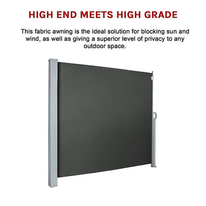 1.8X3M Retractable Side Awning Shade - Mekamart Australia
