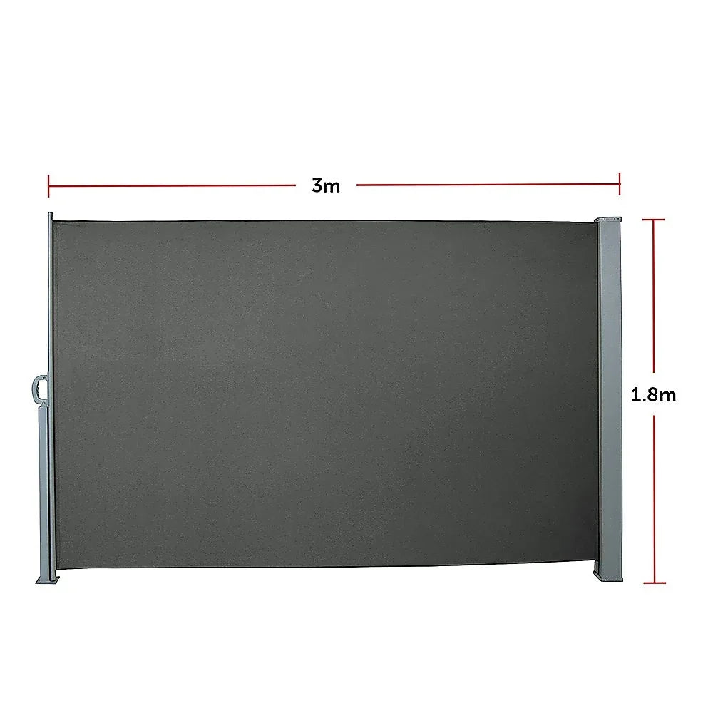1.8X3M Retractable Side Awning Shade - Mekamart Australia