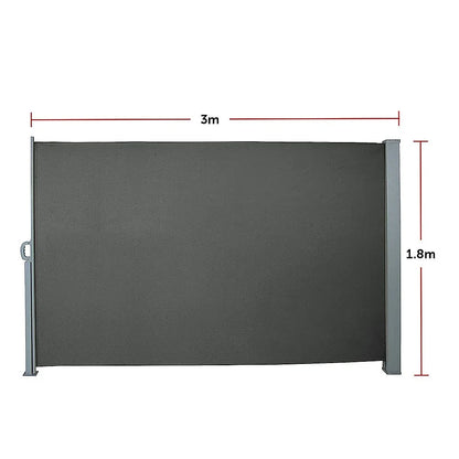 1.8X3M Retractable Side Awning Shade - Mekamart Australia
