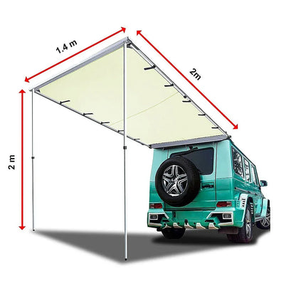 1.4m x 2m Car Side Awning Roof - Mekamart Australia