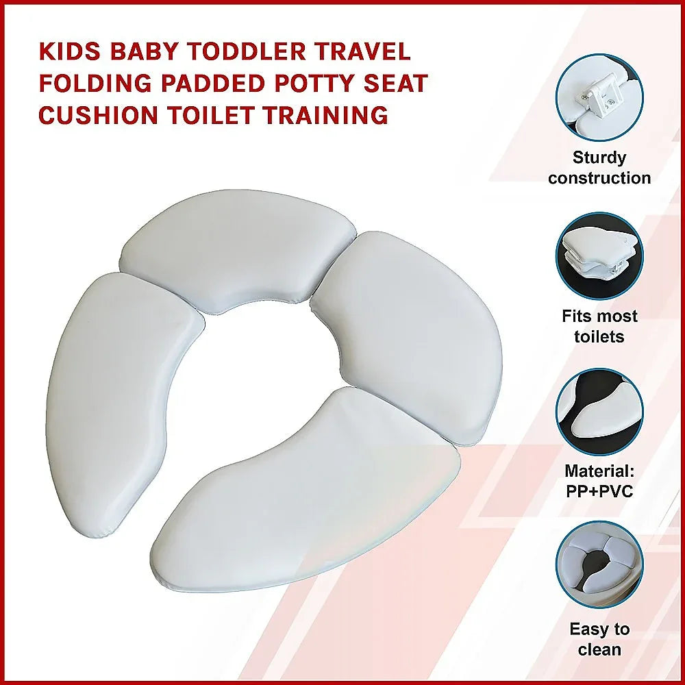 Kids Baby Toddler Travel Folding Padded Potty Seat Cushion Toilet Training - Mekamart Australia