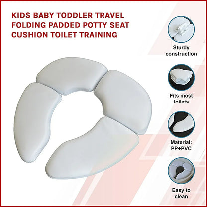 Kids Baby Toddler Travel Folding Padded Potty Seat Cushion Toilet Training - Mekamart Australia