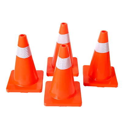 4pcs 45cm Road Traffic Cones Reflective Overlap Parking Emergency Safety Cone - Mekamart Australia