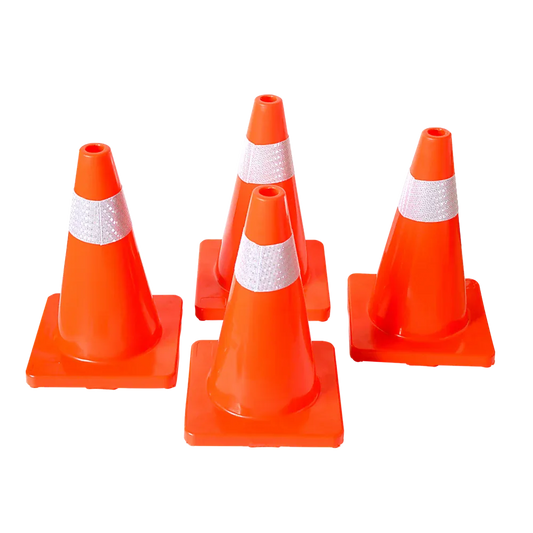 4pcs 45cm Road Traffic Cones Reflective Overlap Parking Emergency Safety Cone - Mekamart Australia