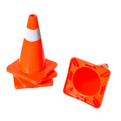 4pcs 45cm Road Traffic Cones Reflective Overlap Parking Emergency Safety Cone - Mekamart Australia
