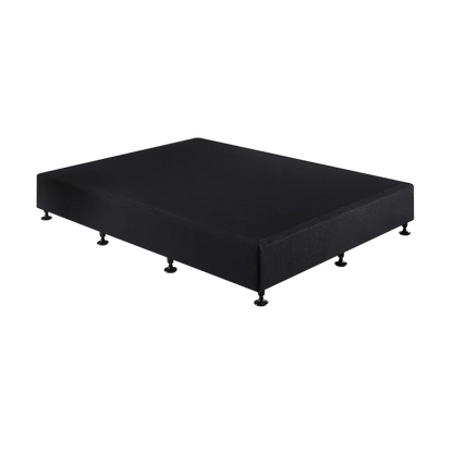 Palermo King Single Ensemble Bed Base Midnight Black Linen Fabric - Mekamart Australia
