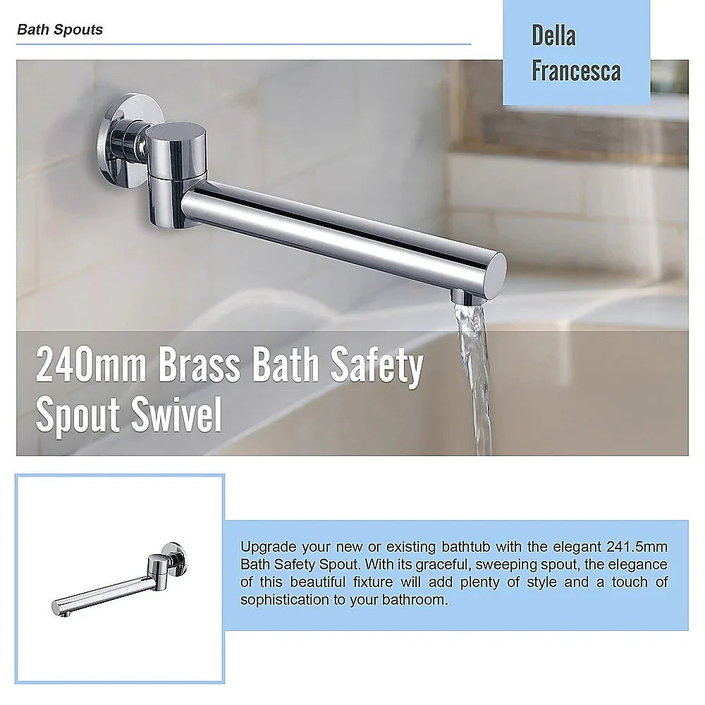 240mm Brass Bath Safety Spout Swivel - Mekamart Australia