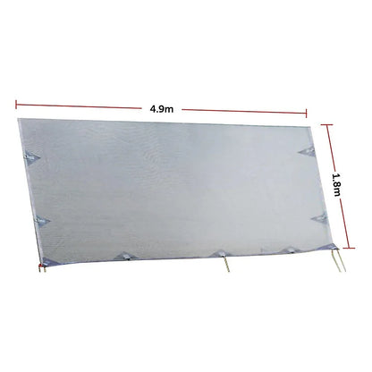 4.9m Caravan Privacy Screen Side Sunscreen Sun Shade for 17' Roll Out Awning - Mekamart Australia