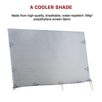 3.4m Caravan Privacy Screen Side Sunscreen Sun Shade for 12' Roll Out Awning - Mekamart Australia