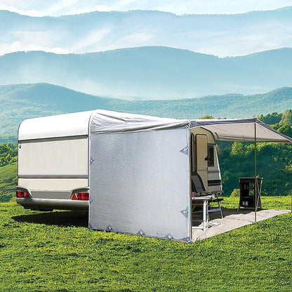 Pop Top Caravan Privacy Screen Sun Shade Side Extension 2.1 x 1.8m - Mekamart Australia
