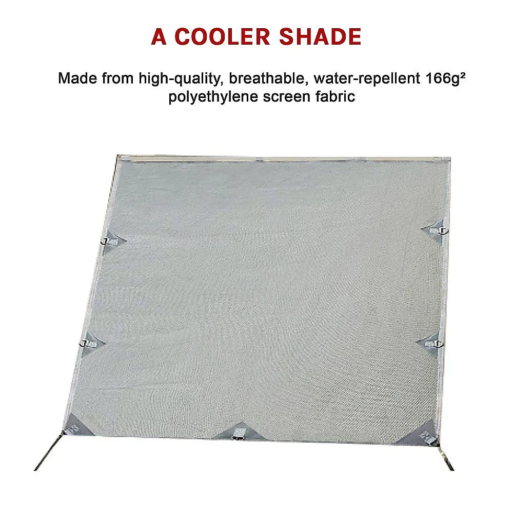 Pop Top Caravan Privacy Screen Sun Shade Side Extension 2.1 x 1.8m - Mekamart Australia
