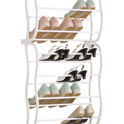36 Pair Shoe Holder Organiser Over The Door Hanging Shelf Rack Storage Hook - Mekamart Australia