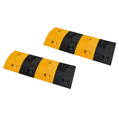 Pair of 1m Long 60T Load Rubber Speed Bump Hump Modular Speed Humps Road Hump - Mekamart Australia
