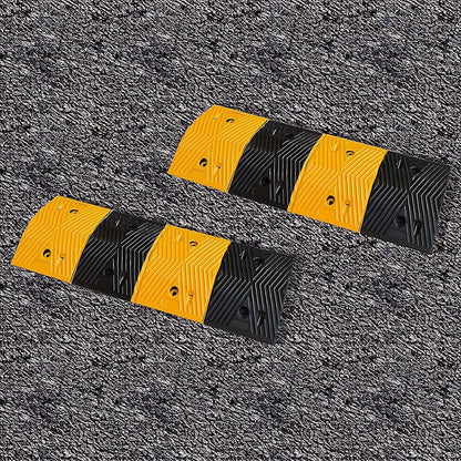 Pair of 1m Long 60T Load Rubber Speed Bump Hump Modular Speed Humps Road Hump - Mekamart Australia