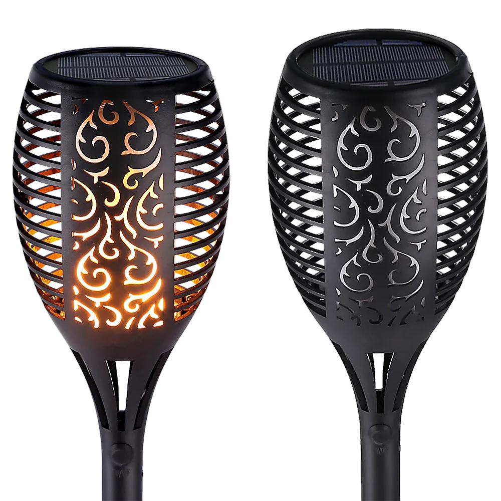 10 Pack Solar Torch Lights 96 LED Flickering Lighting Dancing Flame Garden Lamp - Mekamart Australia