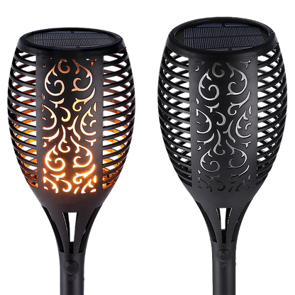 10 Pack Solar Torch Lights 96 LED Flickering Lighting Dancing Flame Garden Lamp - Mekamart Australia