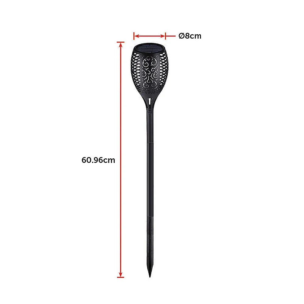 10 Pack Solar Torch Lights 96 LED Flickering Lighting Dancing Flame Garden Lamp - Mekamart Australia