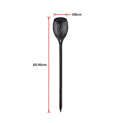 10 Pack Solar Torch Lights 96 LED Flickering Lighting Dancing Flame Garden Lamp - Mekamart Australia