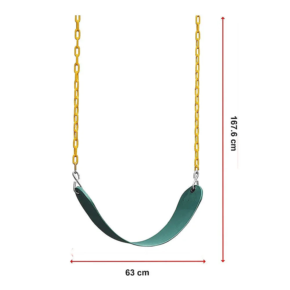2 Pack Swings Seats Heavy Duty 66" Chain Plastic Coated Playground Swing - Mekamart Australia