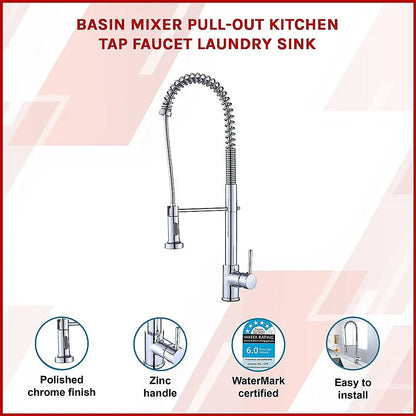 Basin Mixer Pull-Out Kitchen Tap Faucet Laundry Sink - Mekamart Australia