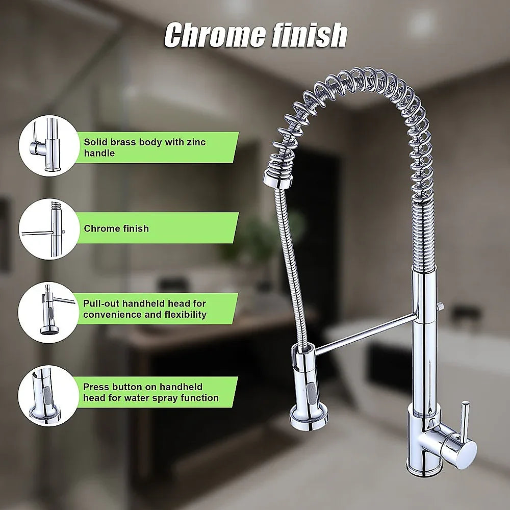 Basin Mixer Pull-Out Kitchen Tap Faucet Laundry Sink - Mekamart Australia