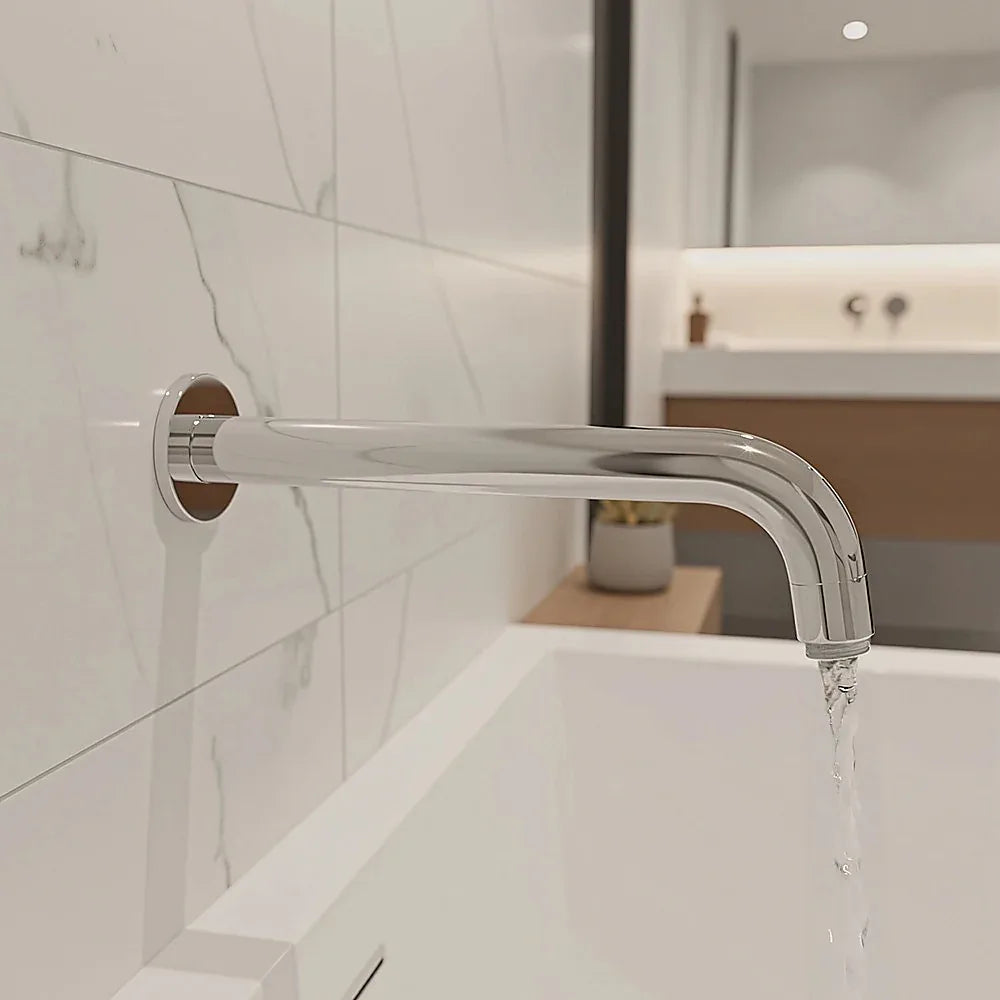 220mm Bath Spout in Polished Chrome Finish - Mekamart Australia