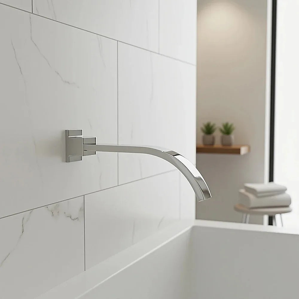 180mm Bath Spout Polished Chrome Finish - Mekamart Australia