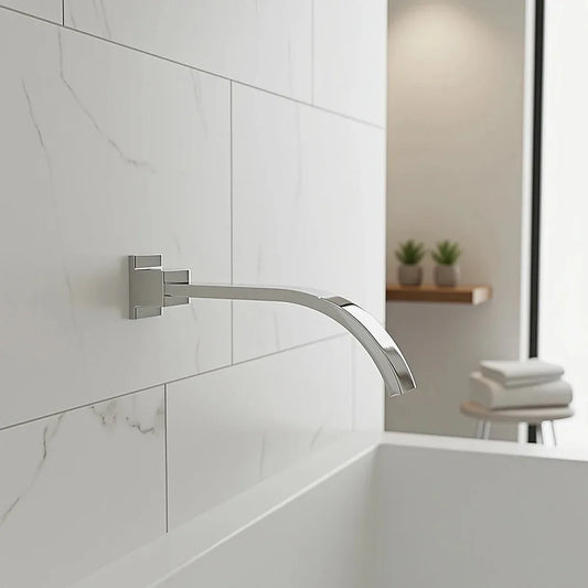 180mm Bath Spout Polished Chrome Finish - Mekamart Australia