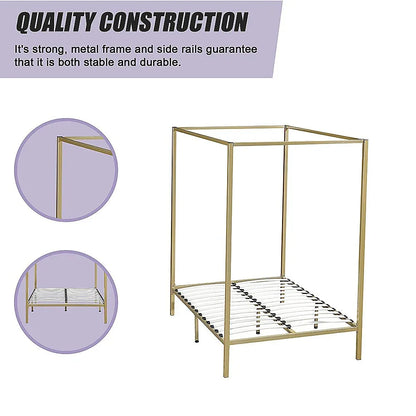 4 Four Poster Double Bed Frame - Mekamart Australia