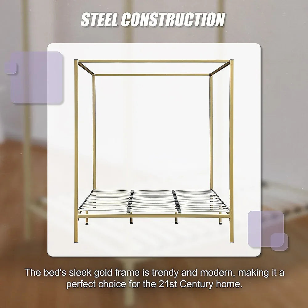 4 Four Poster King Bed Frame - Mekamart Australia