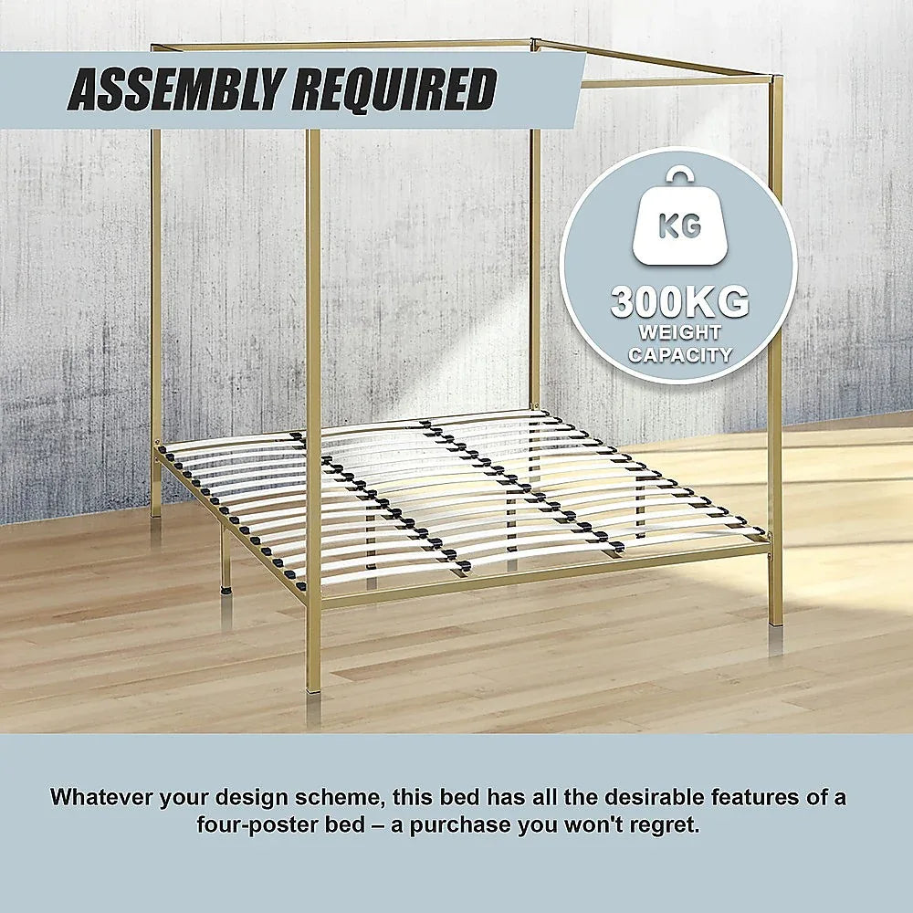4 Four Poster King Bed Frame - Mekamart Australia