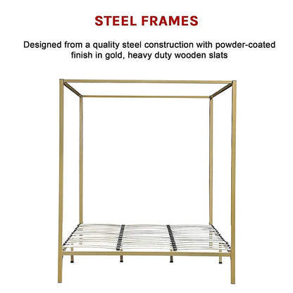 4 Four Poster King Bed Frame - Mekamart Australia