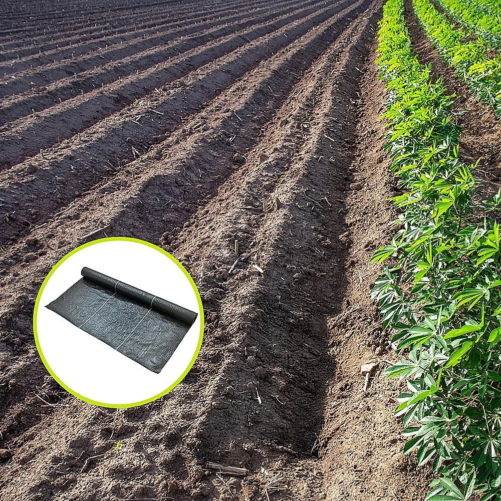 Heavy Duty Weed Control PP Woven Fabric Weed Mat Gardening Plant 1.83m x 30m - Mekamart Australia