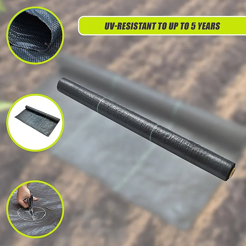 Heavy Duty Weed Control PP Woven Fabric Weed Mat Gardening Plant 1.83m x 30m - Mekamart Australia