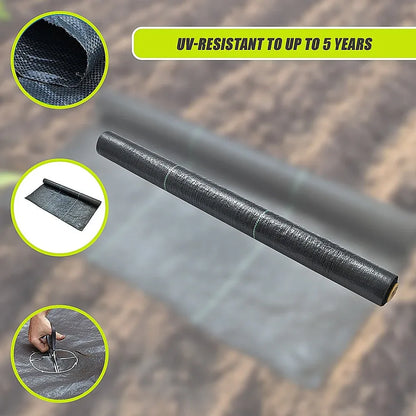 Heavy Duty Weed Control PP Woven Fabric Weed Mat Gardening Plant 1.83m x 30m - Mekamart Australia