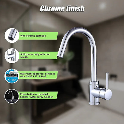 Kitchen Mixer Tap Faucet for Basin Laundry Sink - Mekamart Australia