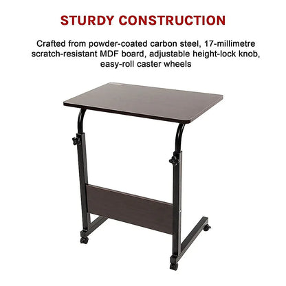 Mobile Laptop Desk Bed Stand Computer Table Adjustable Notebook Bedside Table - Mekamart Australia