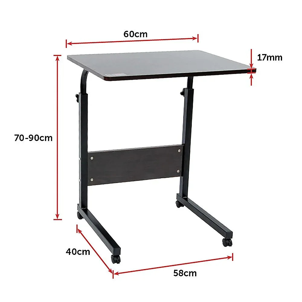 Mobile Laptop Desk Bed Stand Computer Table Adjustable Notebook Bedside Table - Mekamart Australia