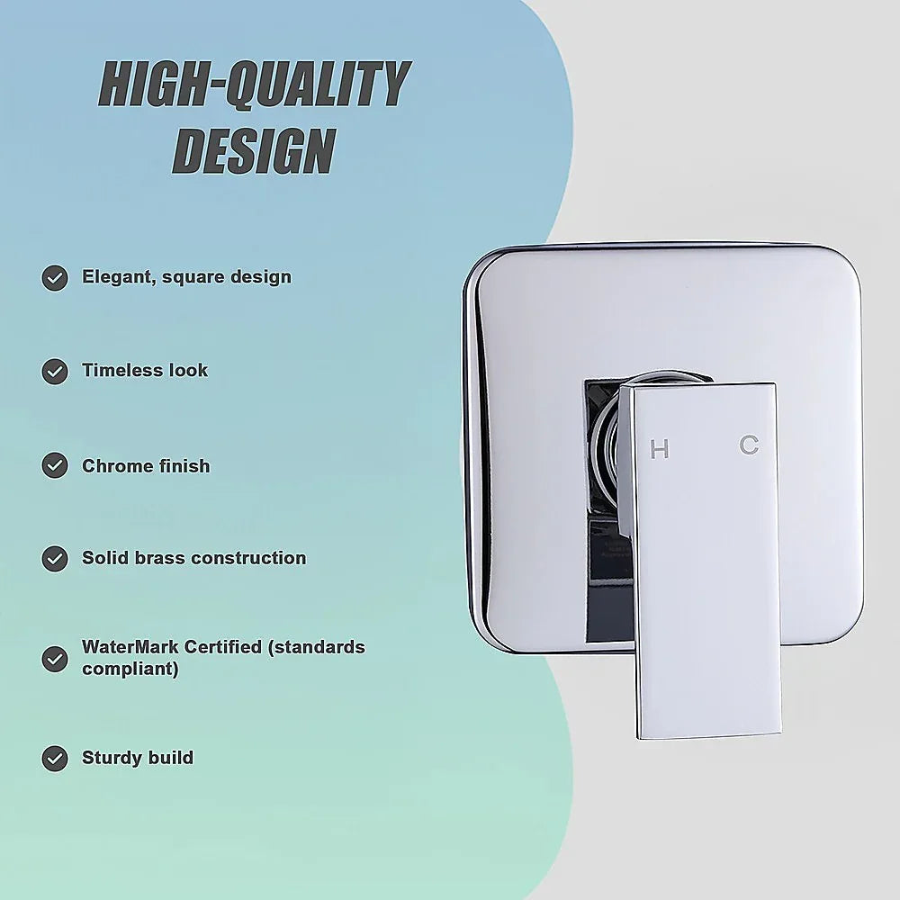 Shower Bath Mixer Tap Bathroom WATERMARK Approved - Chrome - Mekamart Australia