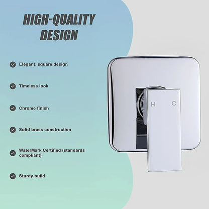 Shower Bath Mixer Tap Bathroom WATERMARK Approved - Chrome - Mekamart Australia