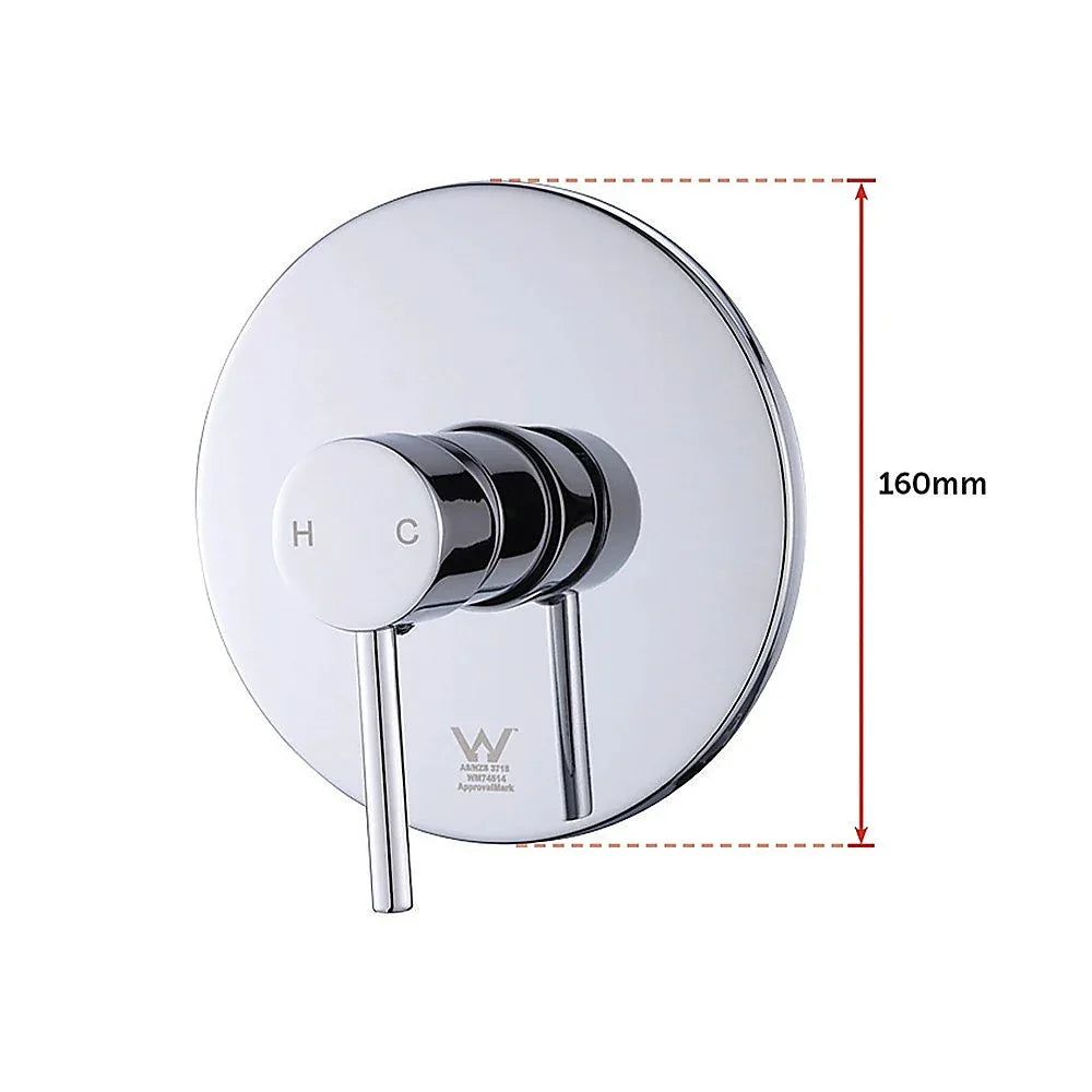 Shower Bath Mixer Tap Bathroom WATERMARK Approved - Chrome - Mekamart Australia