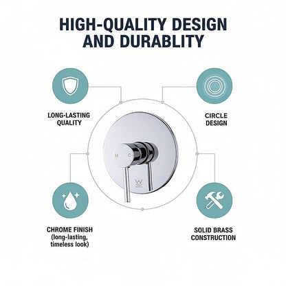 Shower Bath Mixer Tap Bathroom WATERMARK Approved - Chrome - Mekamart Australia