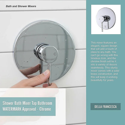 Shower Bath Mixer Tap Bathroom WATERMARK Approved - Chrome - Mekamart Australia
