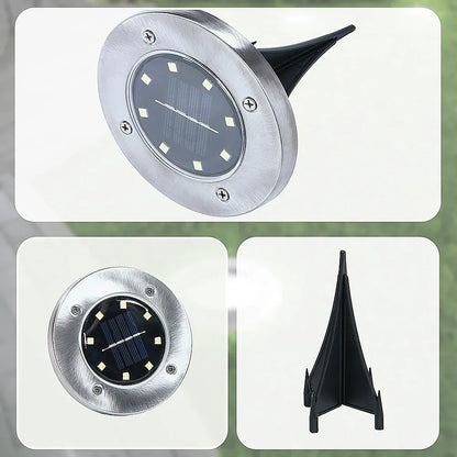 12x Solar Powered LED Buried Inground Recessed Light Garden Outdoor Deck Path - Mekamart Australia