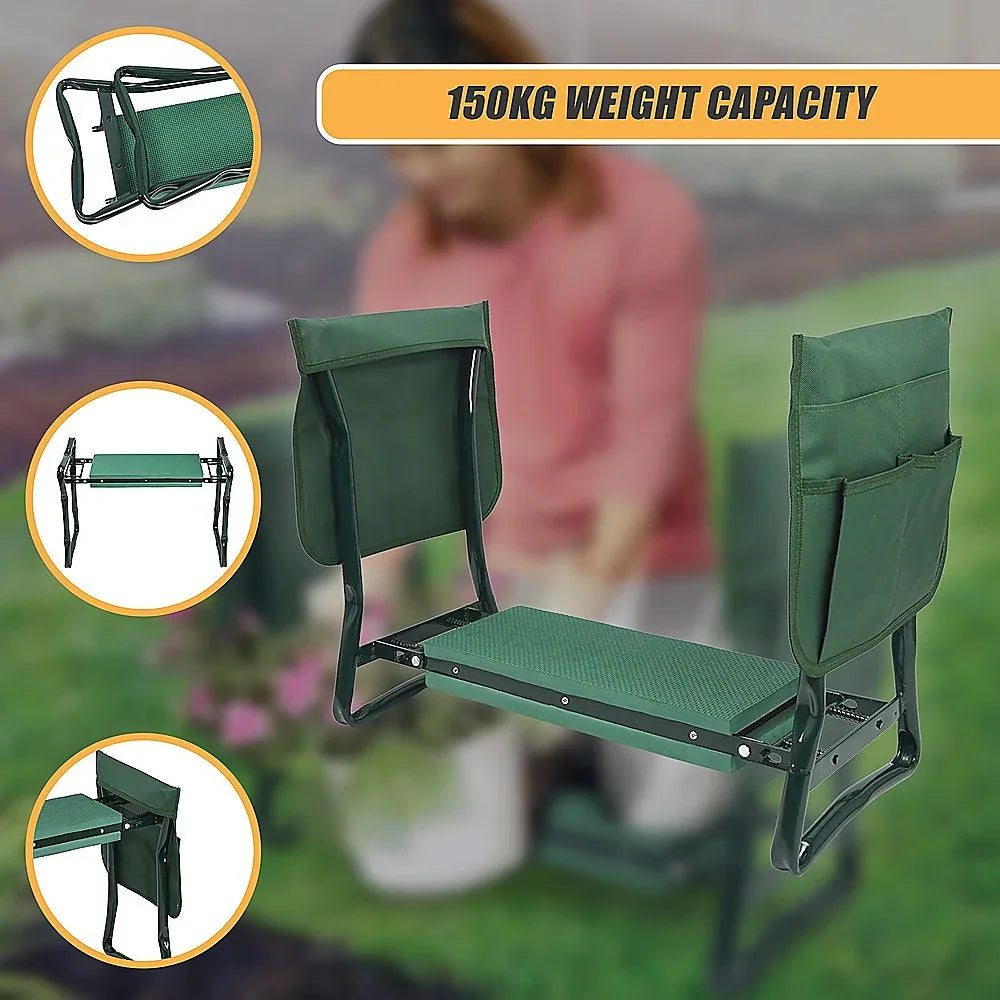 Garden Seat Folding Kneeler Bench Kneeling Soft Eva Pad - Mekamart Australia